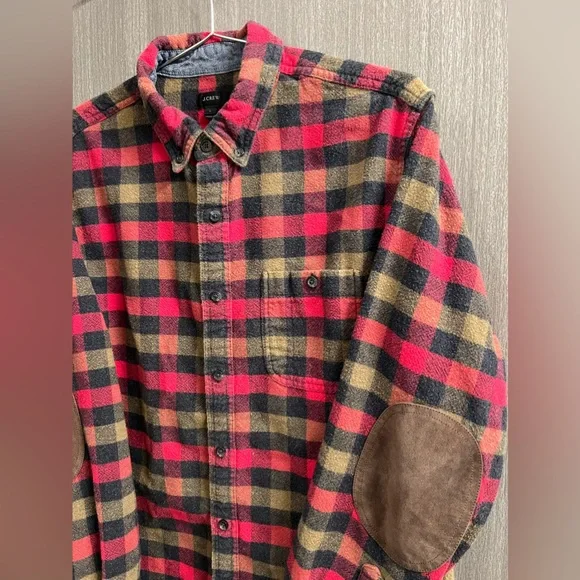 J. Crew Plaid Flannel Button Down Shirt Men's Size Large - Picture 3 of 3